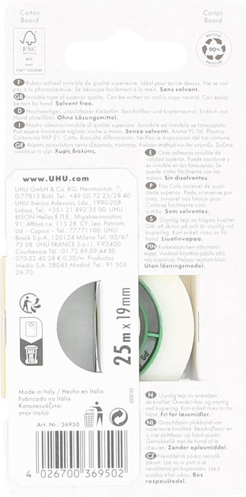 Uhu Tape refill 25m x 19mm