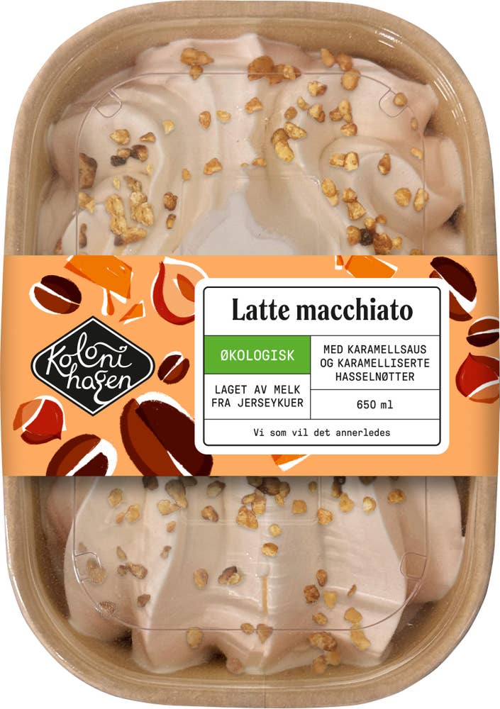 Kolonihagen Økologisk iskrem med latte macchiato-smak