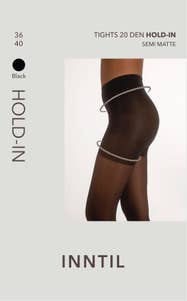 Inntil Strømpebukse Hold-In 20 DEN Sort, str. 36-40, semi-matt