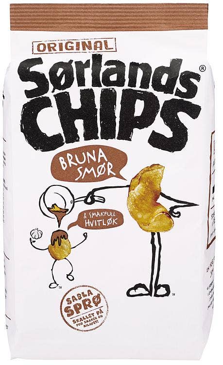 Sørlandschips Brunet Smør & Hvitløk