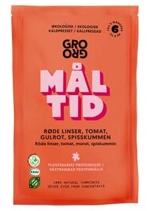 Grogro Måltid med røde linser og tomat Fra 6 mnd, økologisk