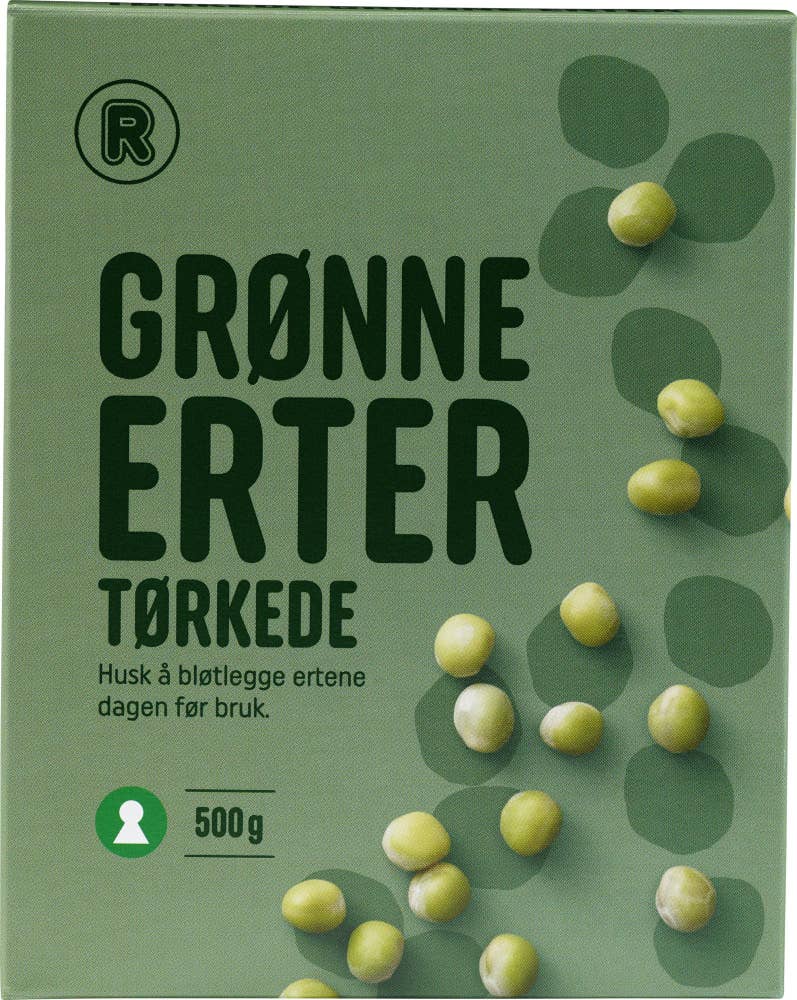 R Tørkede Erter Grønne