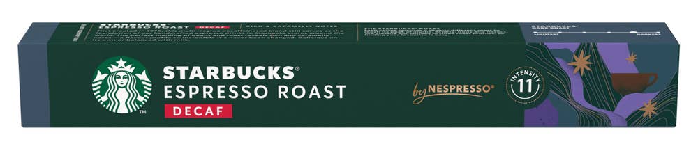 Starbucks Koffeinfri Espresso Roast 10 kapsler, intensitet 11