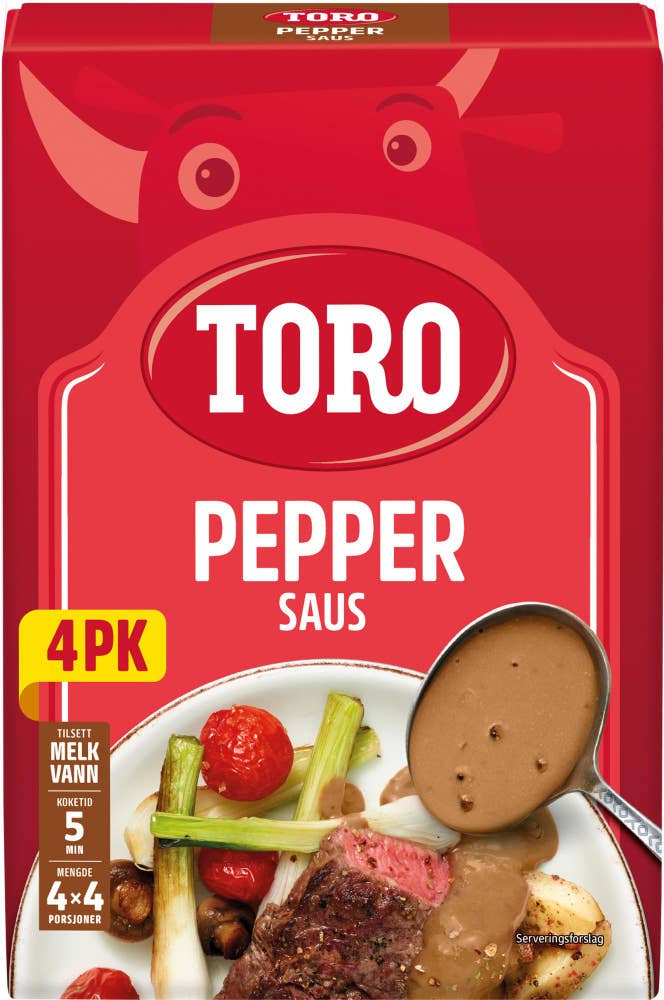 Toro Peppersaus Økonomipakke, 4 poser