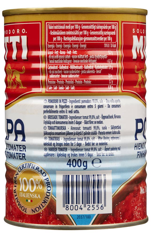 Mutti Knuste tomater Polpa