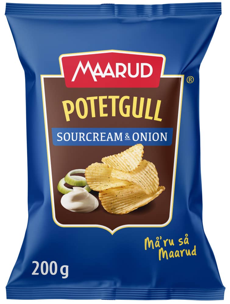 Potetgull sour cream & onion 200 g
