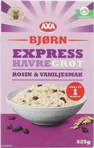 Axa Express havregrøt Rosin og vaniljesmak