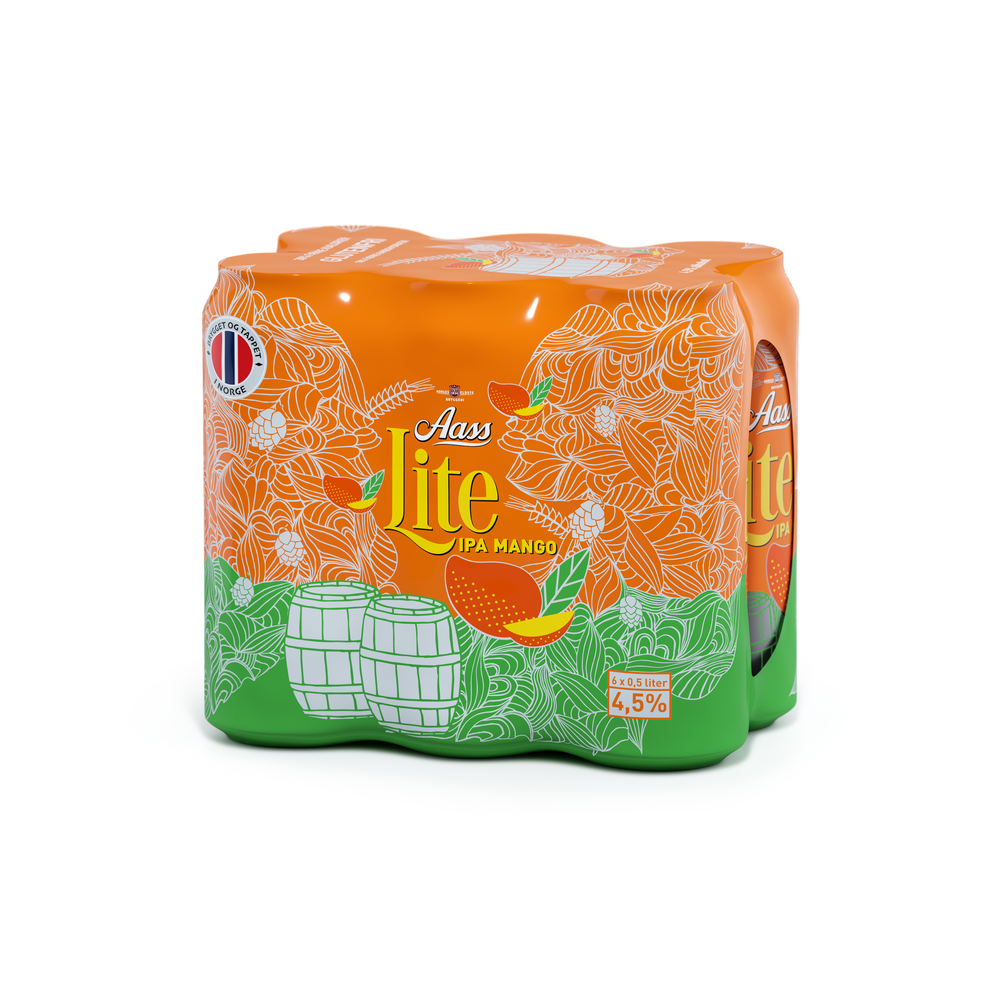 Aass Bryggeri Aass IPA Mango Lite 6 x 0,5l