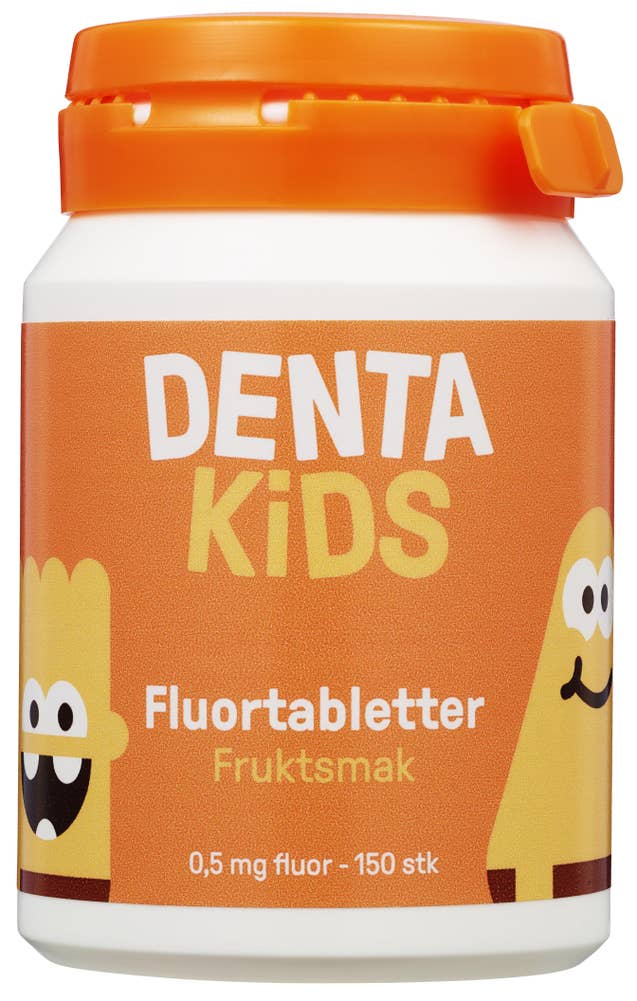 DENTAKIDS Fluortablett mix Assorterte smaker