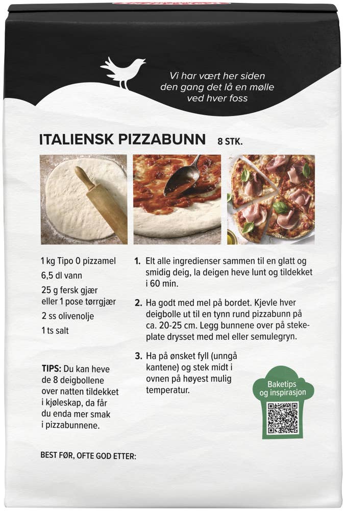 Norgesmøllene Pizzamel Tipo-0