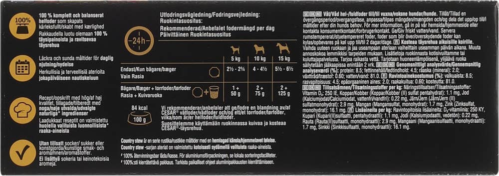 Cesar Country Kitchen Chunks In Gravy 4 x 150 gram