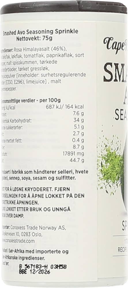 Cape Herb&Spice Smashed Avo Seasoning Shaker