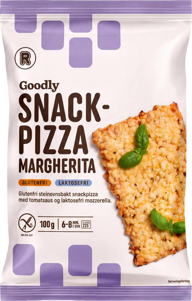 Snackpizza margherita Glutenfri & laktosefri, 100 g