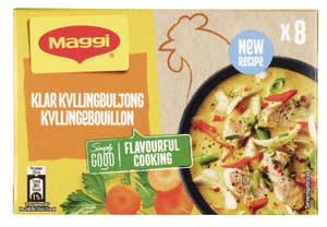 Klar kyllingbuljong i terninger