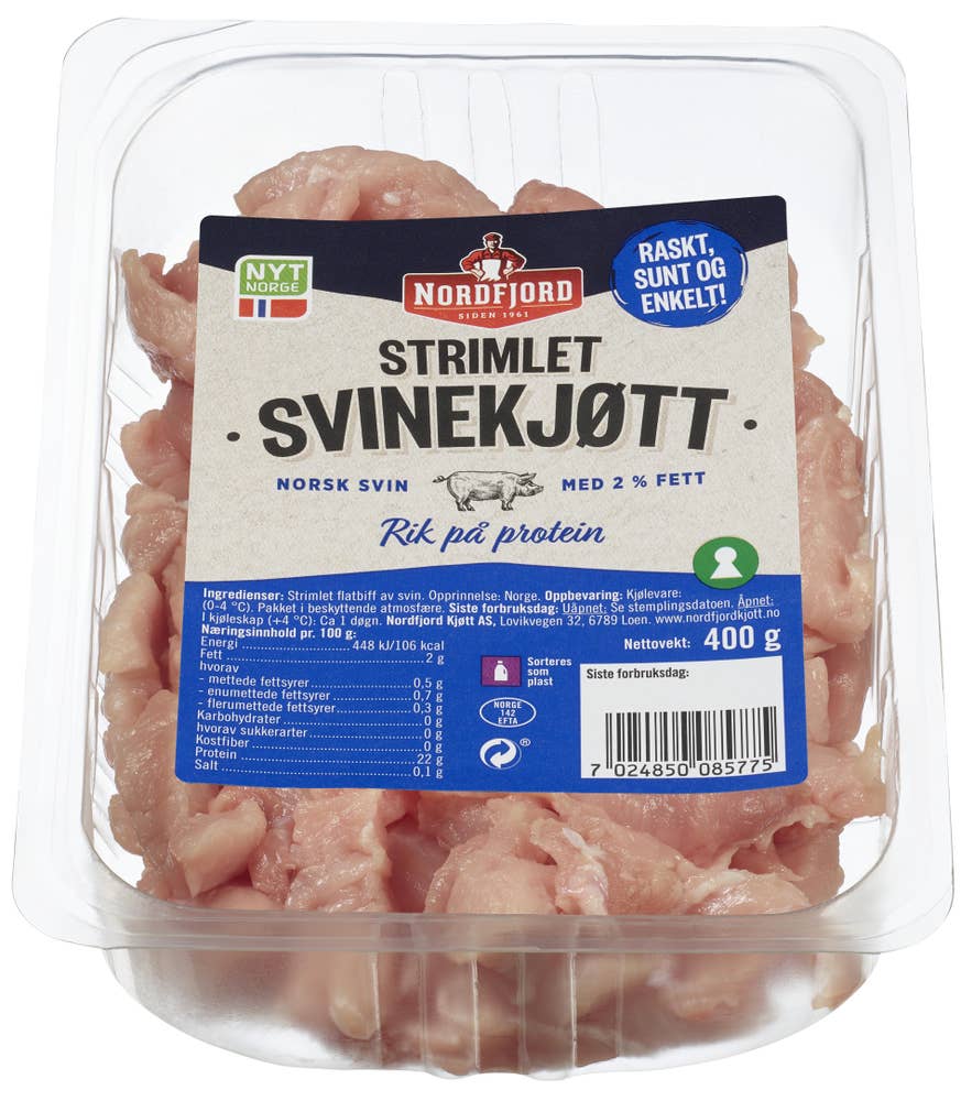 Strimlet Svinekjøtt
