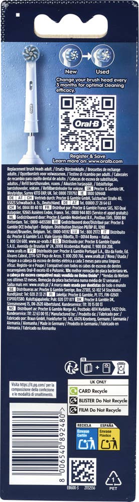 Oral-b Tannbørstehoder Pro sensitive clean 3 stk