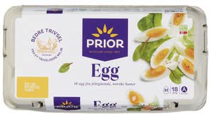 Prior Egg fra frittgående høner Str M