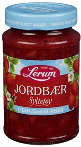 Lerum Jordbærsyltetøy Original Uten Tilsatt Sukker