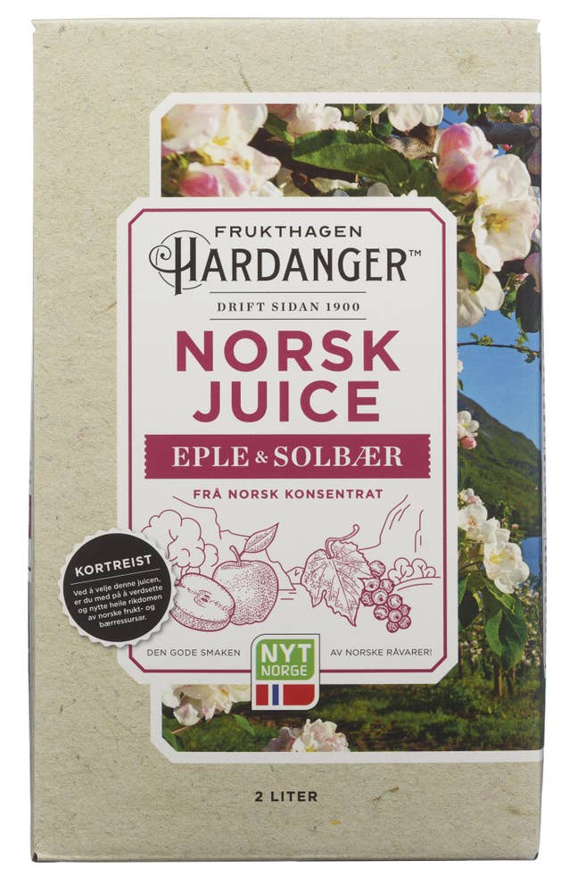 Frukthagen Hardanger Eple- & solbærjuice BiB