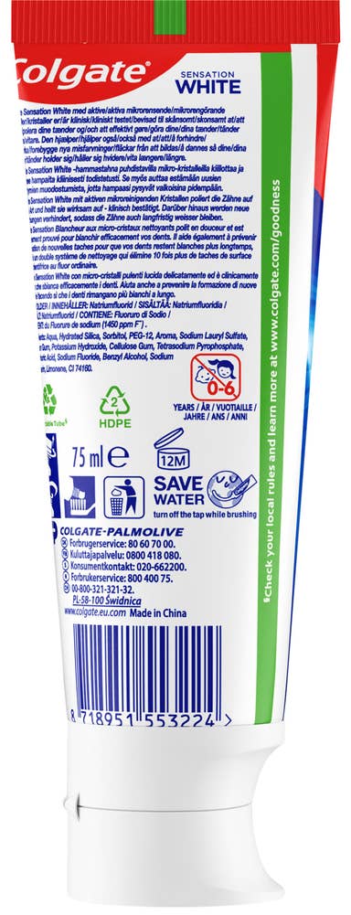 Colgate Tannkrem Sensation White