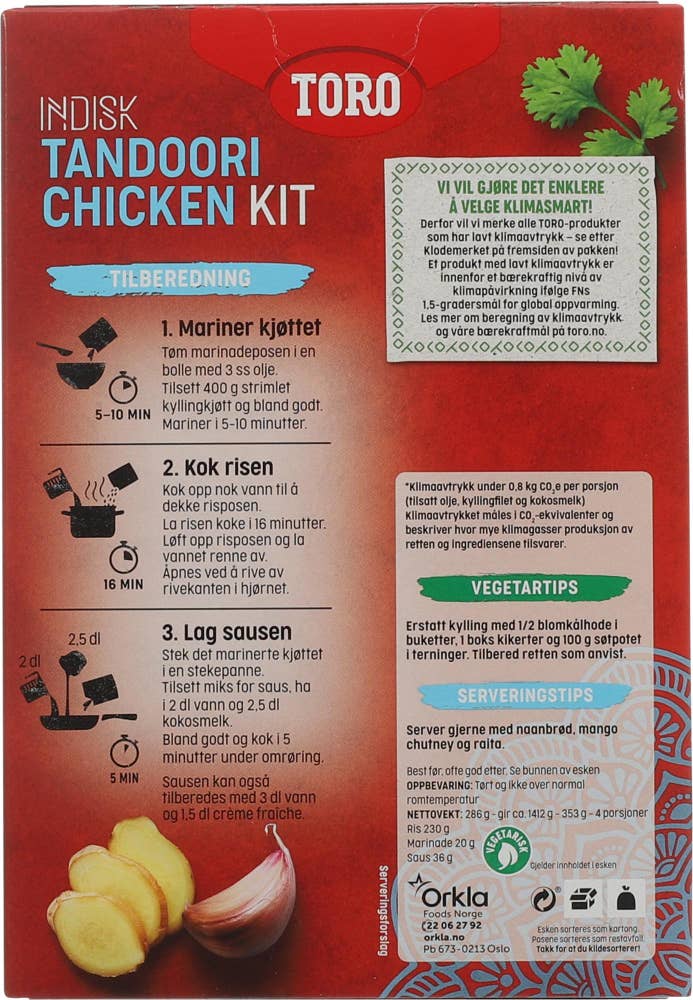 Toro Tandoori Chicken Kit