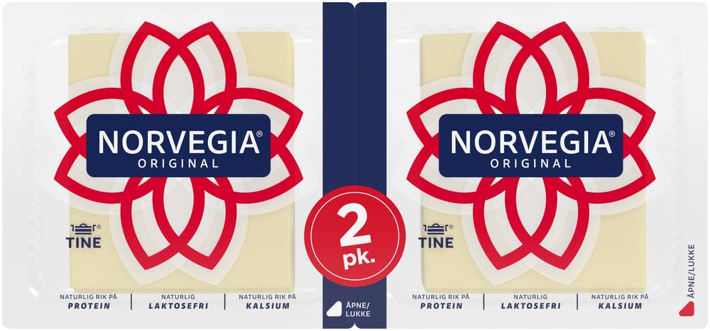 TINE Norvegia 26% skivet 2pk