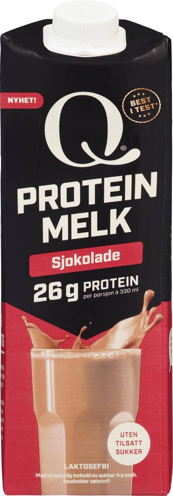 Q proteinmelk sjokolade Laktosefri