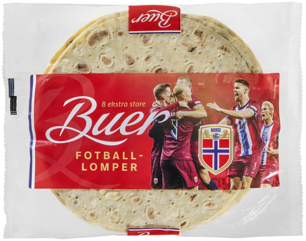 Buer Fotball-lomper 8 stykk, ekstra stor