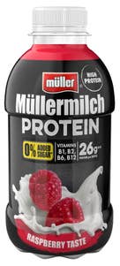 Müllermilch Proteinmelk bringebær Uten tilsatt sukker