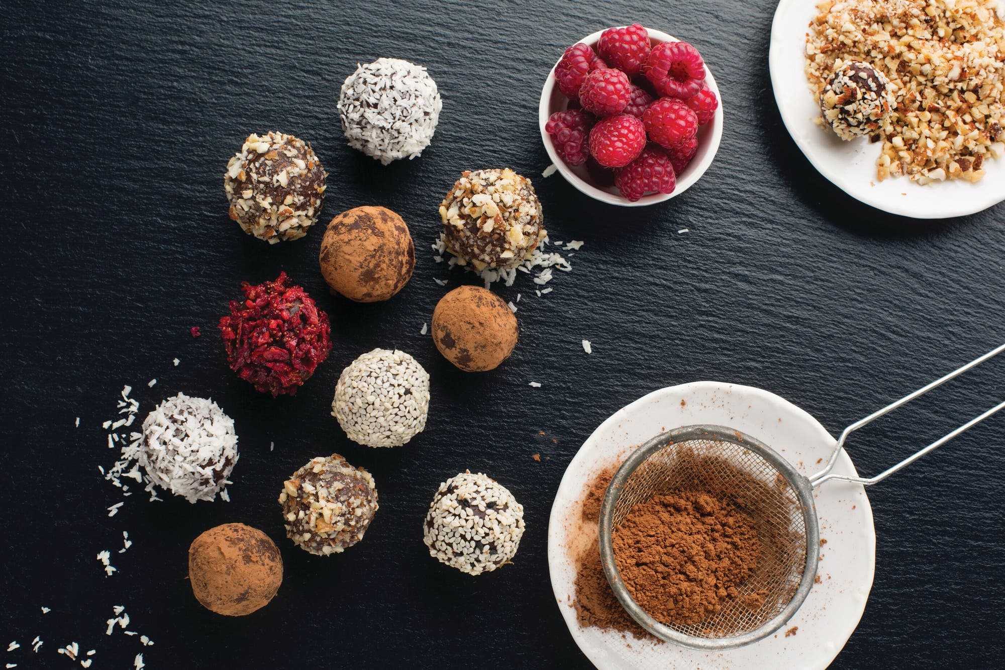 Sjokoladetrøfler med flere smaker