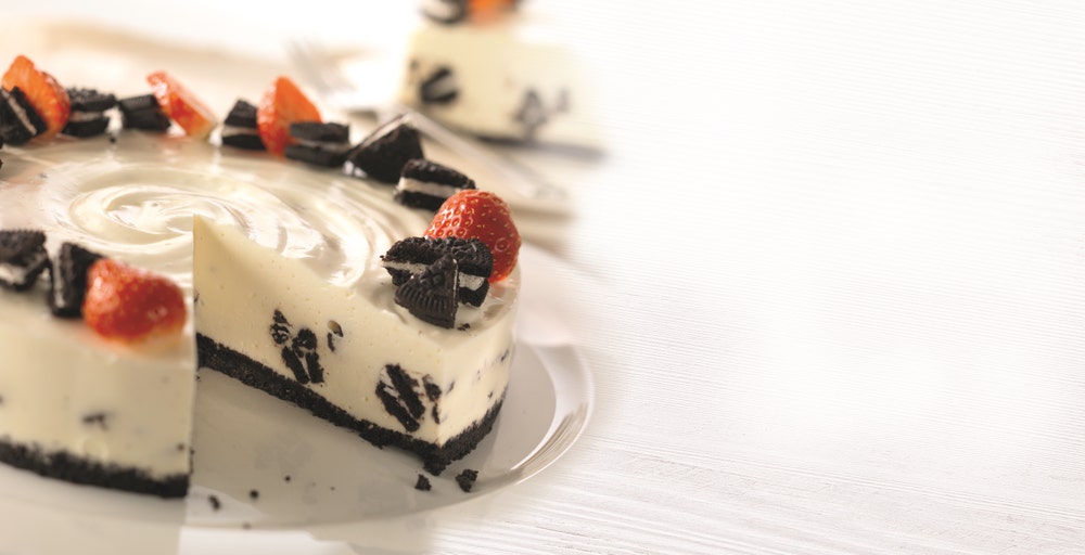 Vaniljeostekake med Oreo