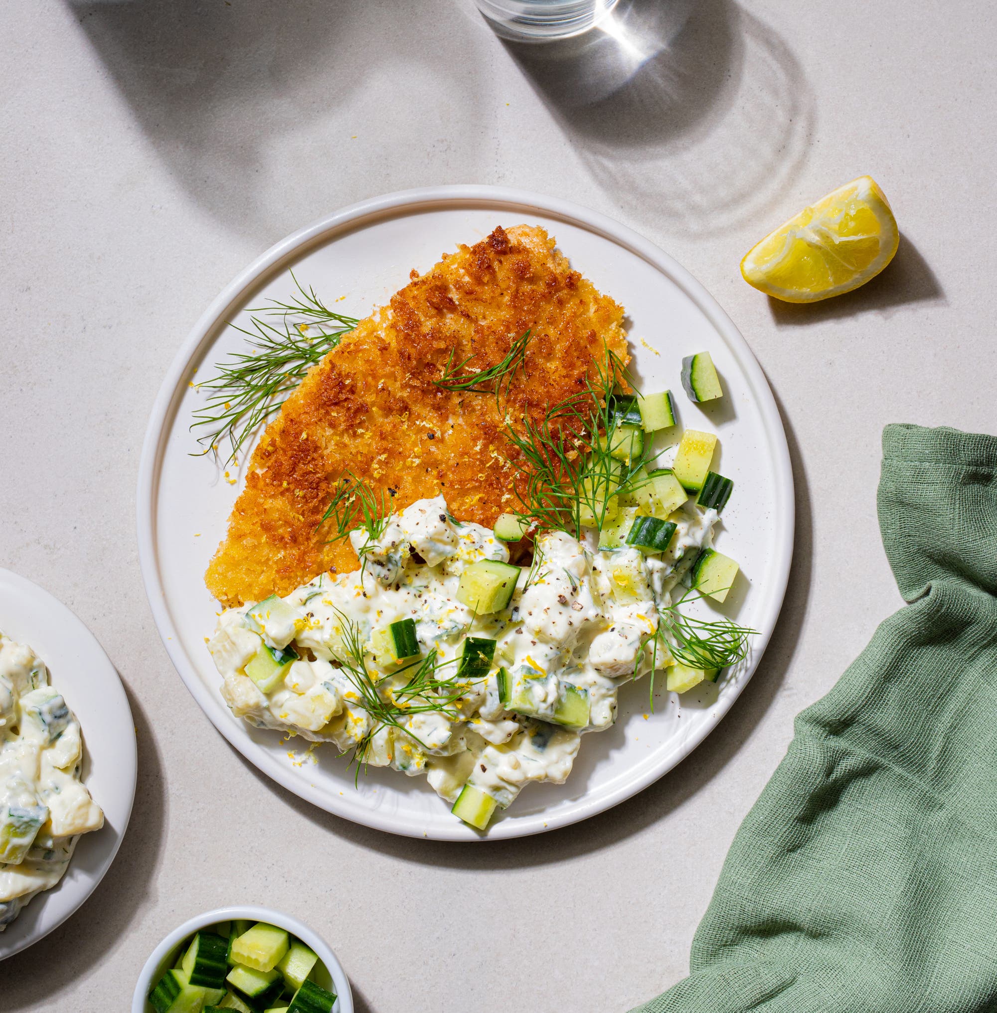 Rask crispy kylling med potetsalat