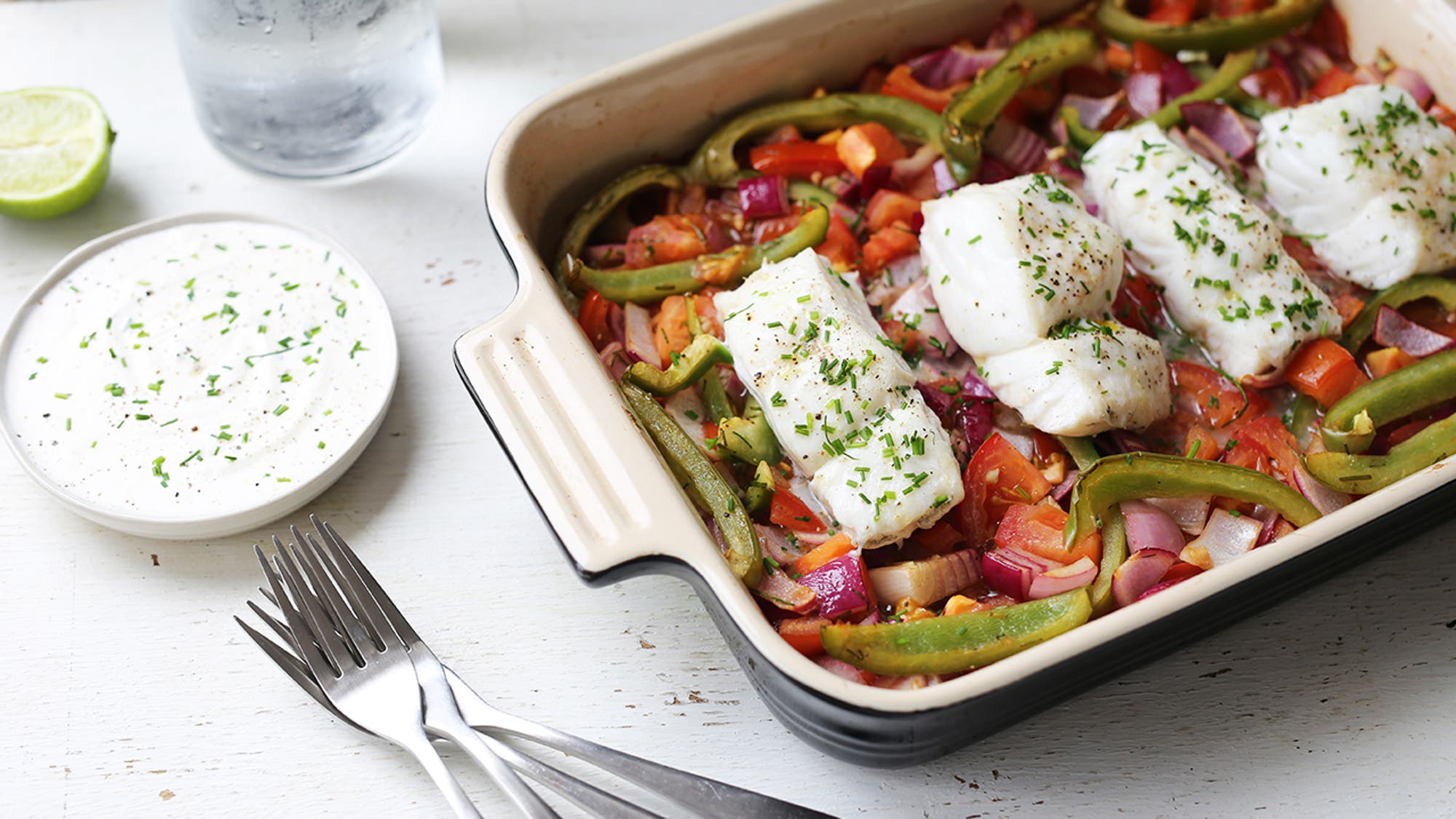 Torsk med tomatsalsa og ris