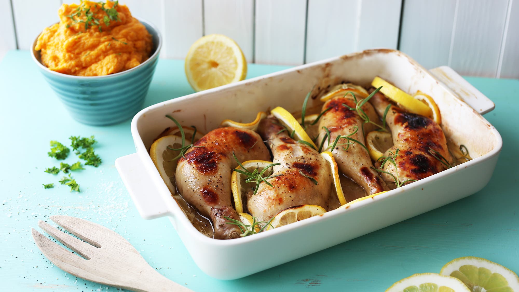 Sitronkylling med søtpotetstappe