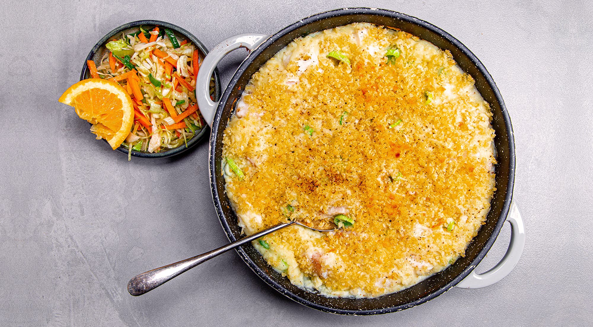 Enkel hjemmelaget fiskegrateng