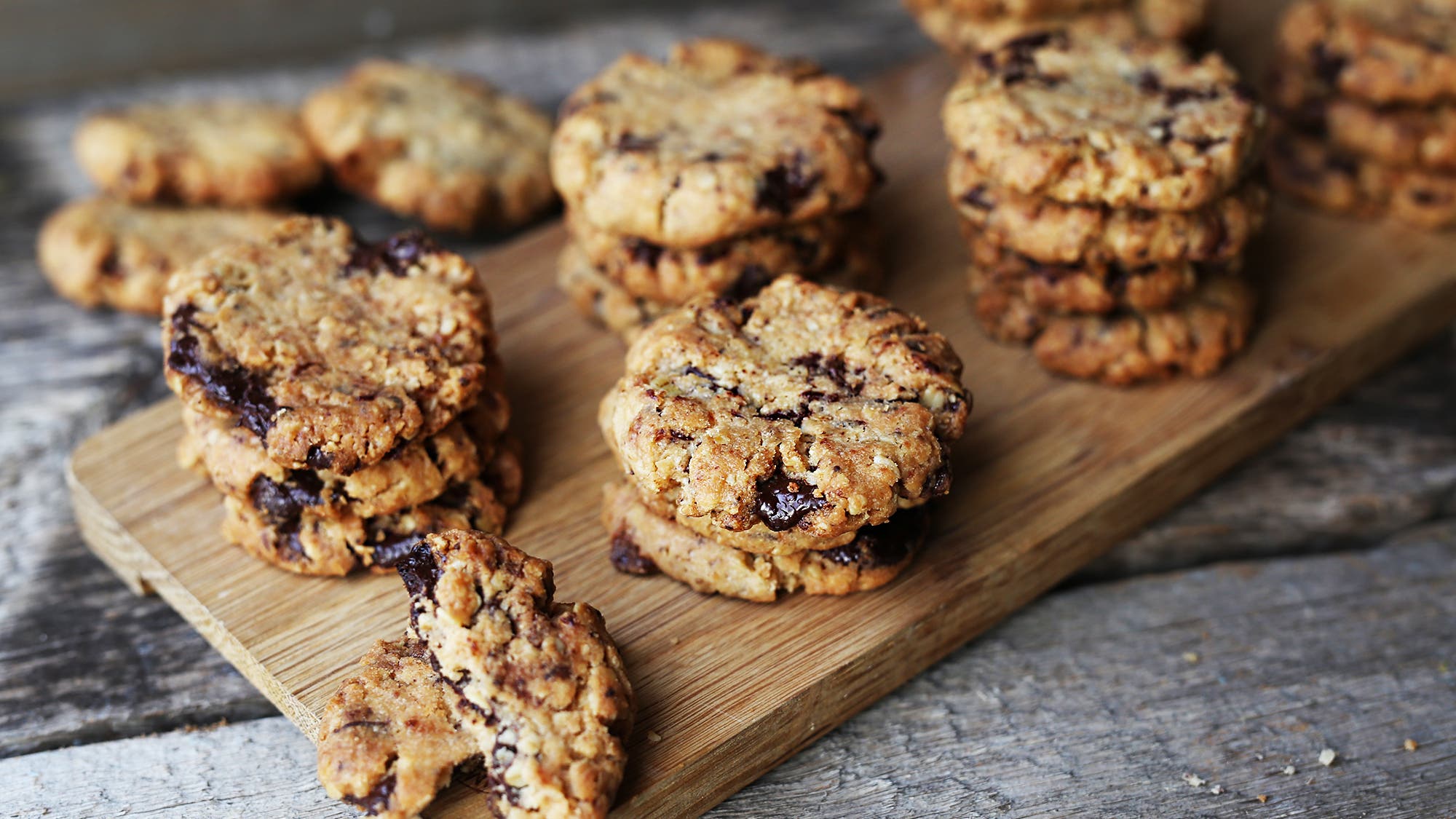 Havrekjeks med sjokoladebiter