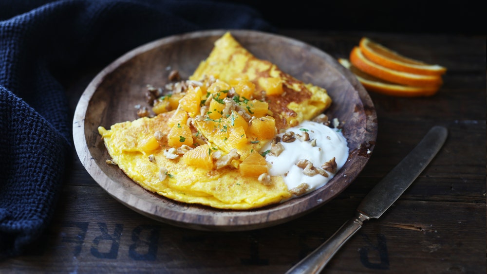 Omelett med appelsin