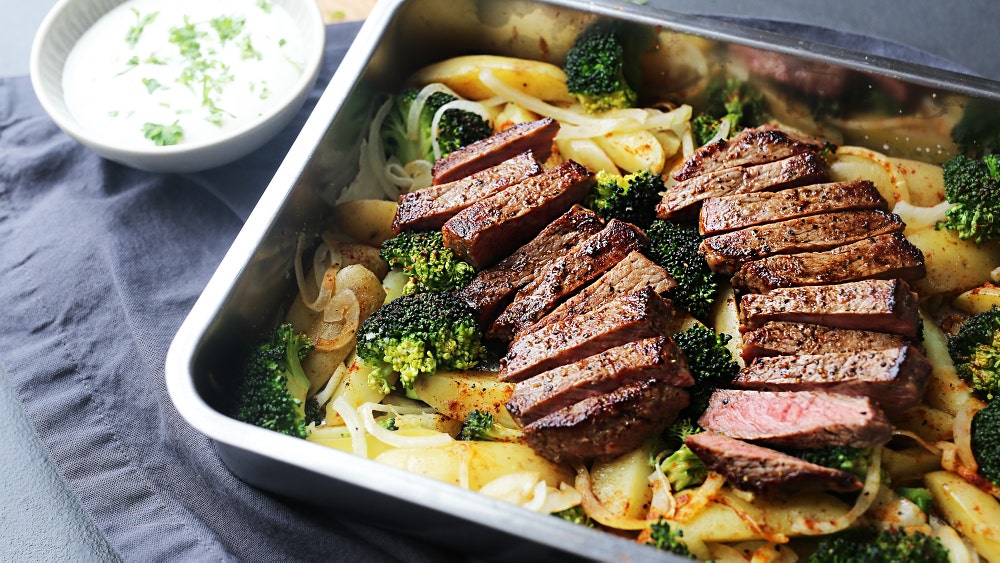 Biff med brokkolipanne