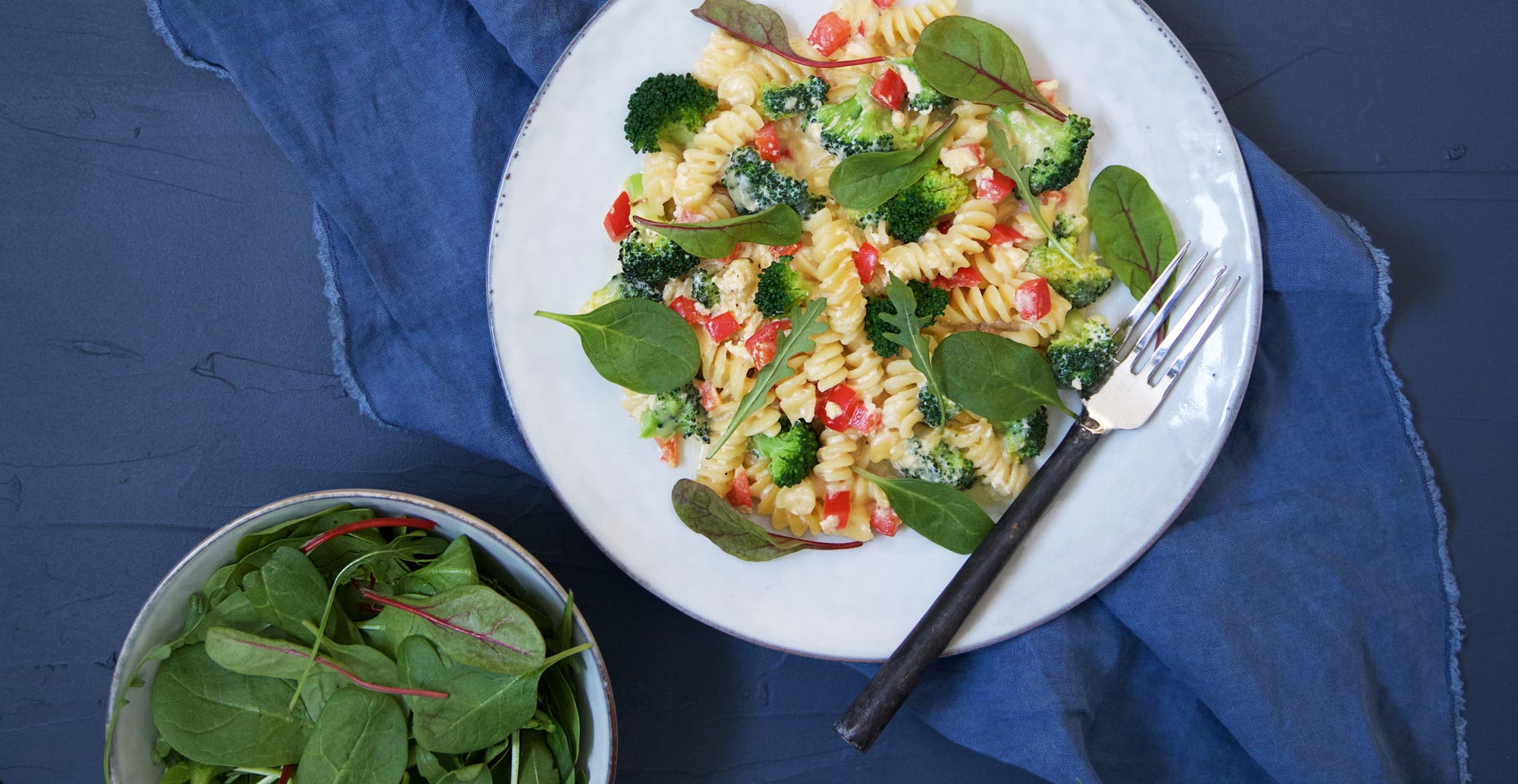 Pastagrateng med brokkoli