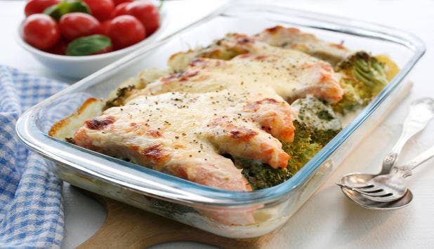 Laks og brokkoli i form