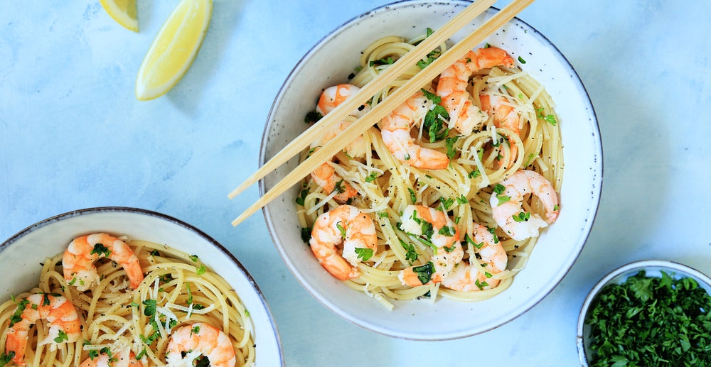 Pasta med scampi