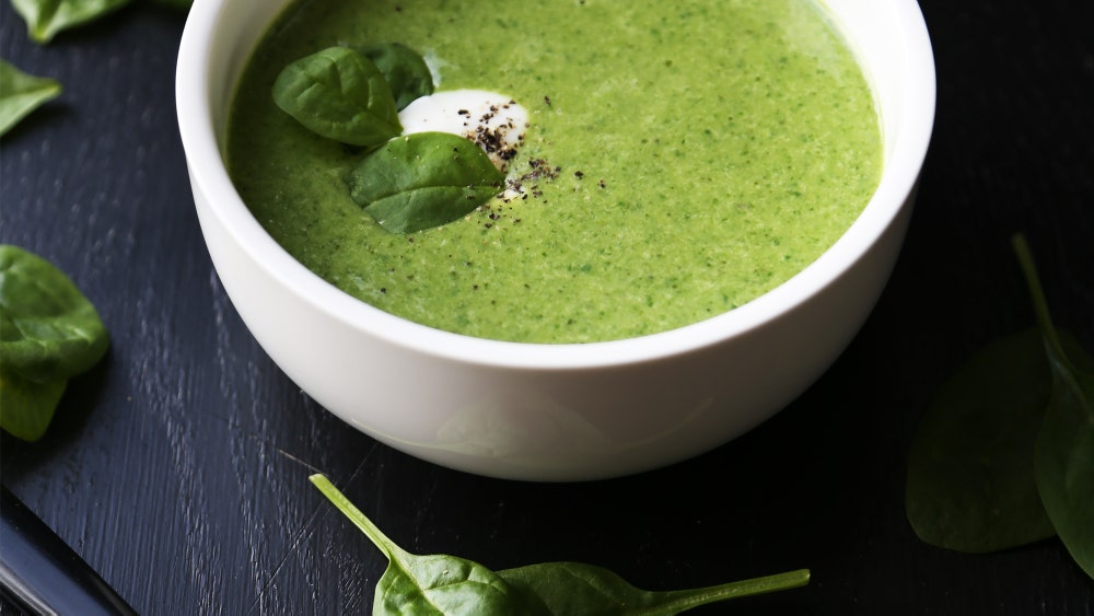 Spinat- og brokkolisuppe
