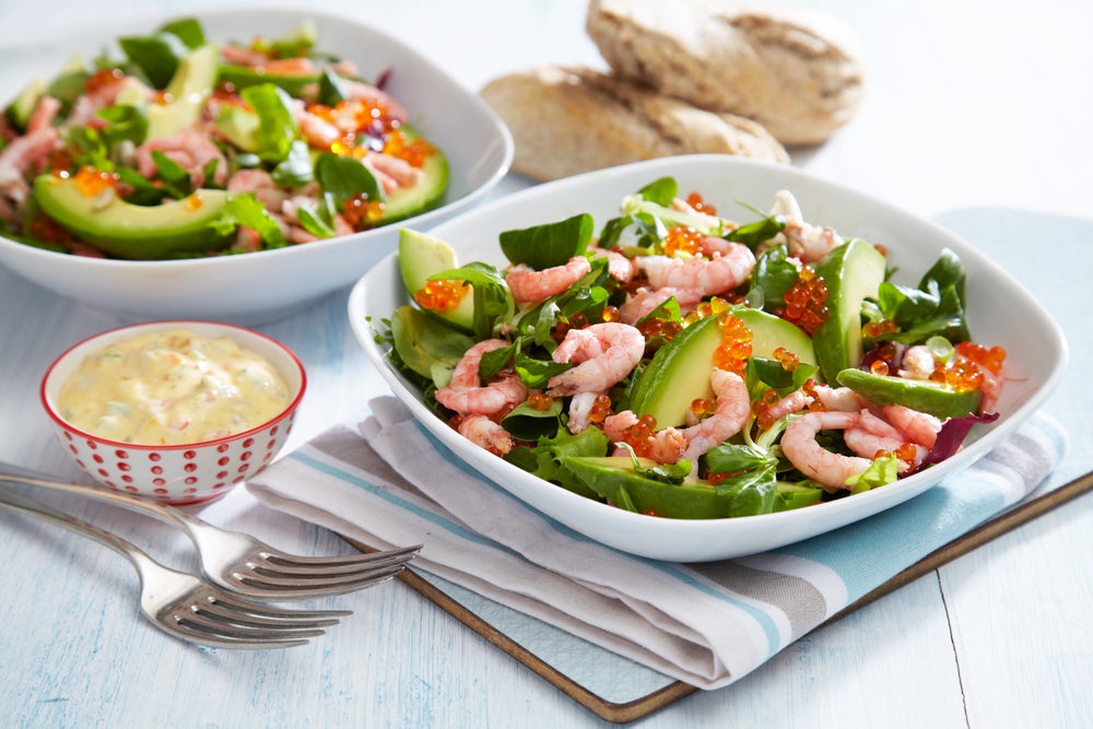 Reke- og avokadosalat