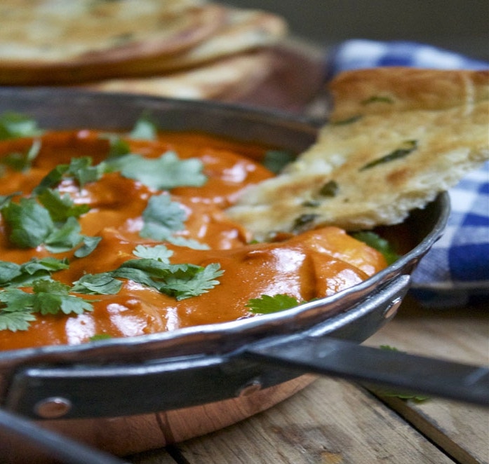 Butter chicken med ris