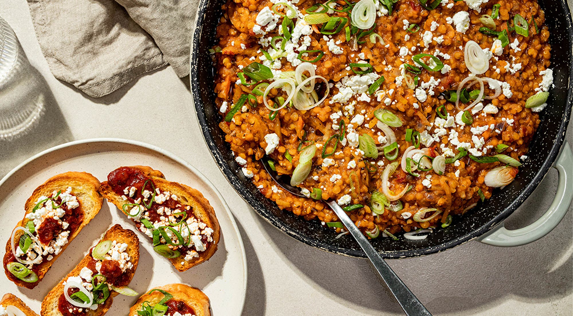 Meksikansk linsechili med osteperler