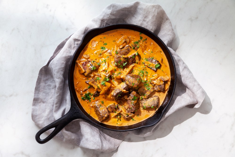 Rask biff stroganoff