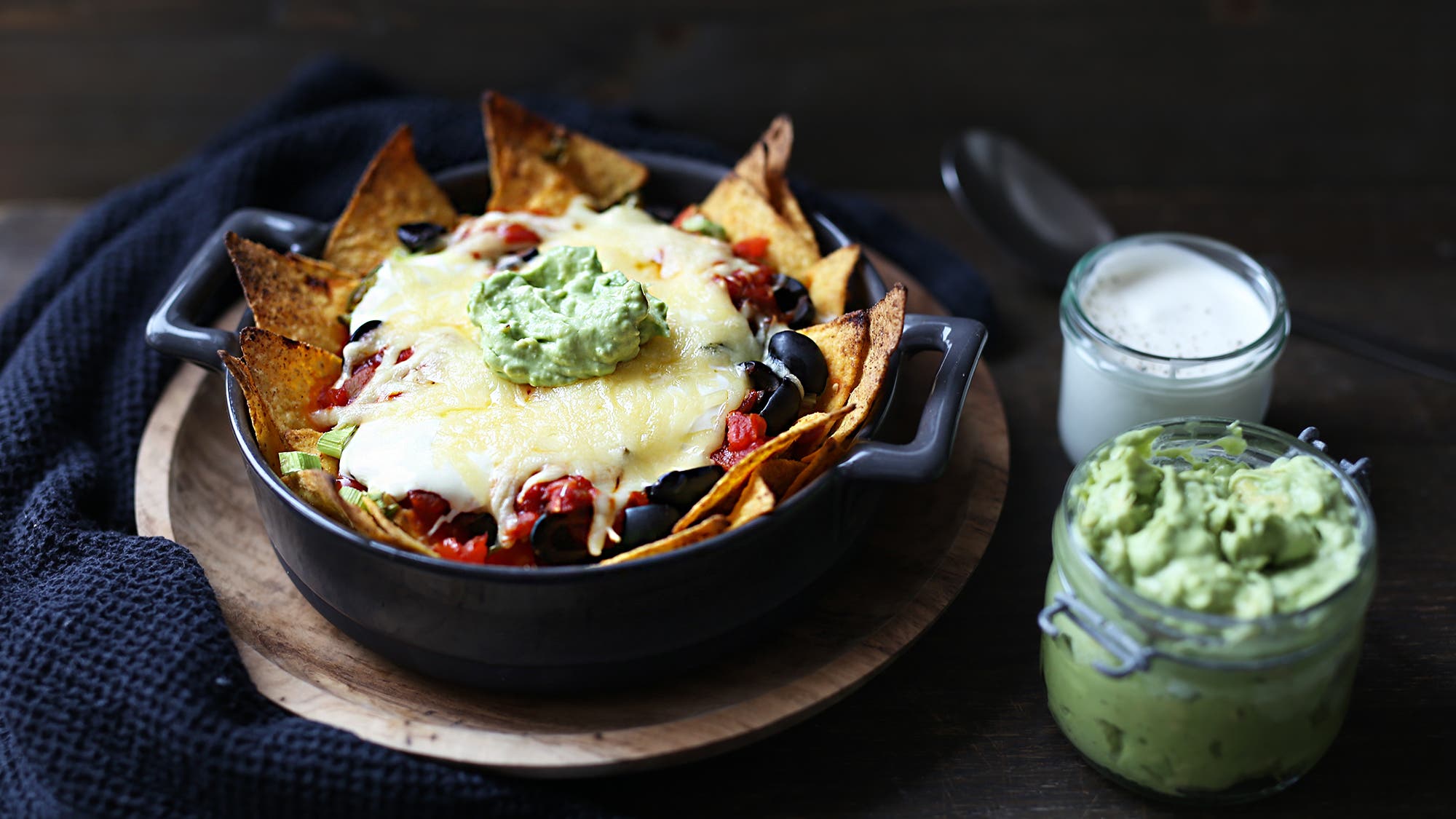 Nachos med enkel guacamole