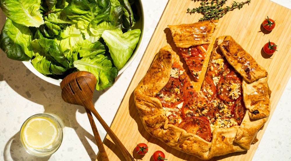 Galette med tomat og chevre