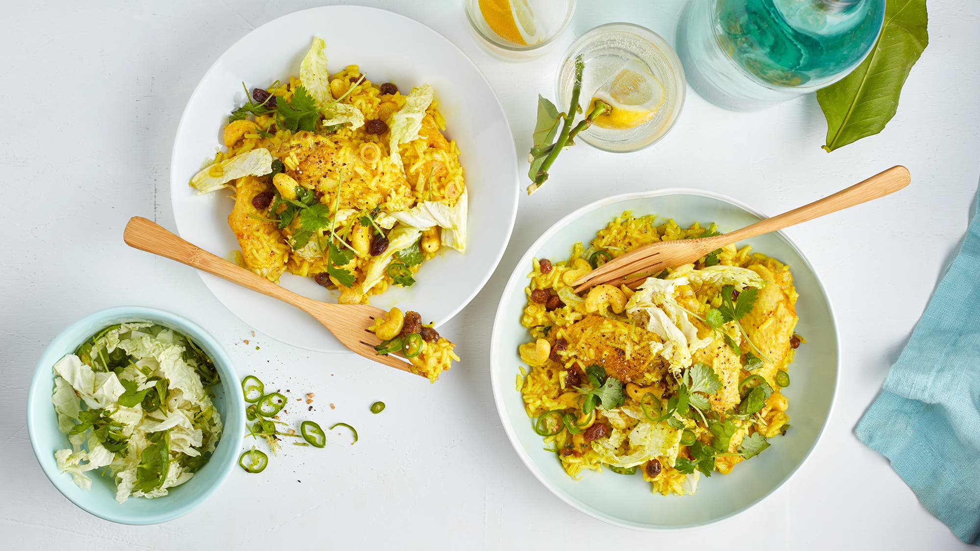 Alt-i-ett kyllingvinger med basmatiris