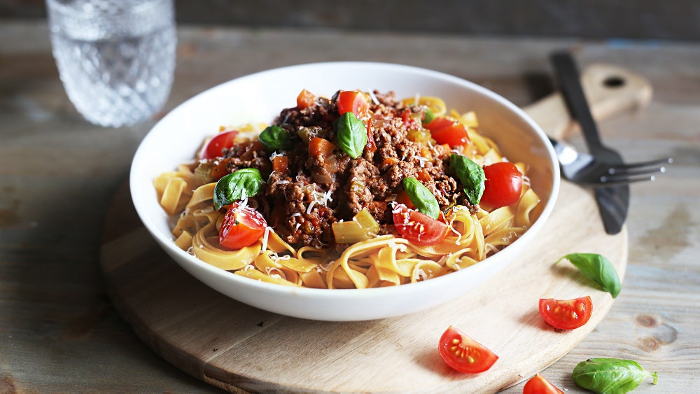Tagliatelle med enkel bolognese